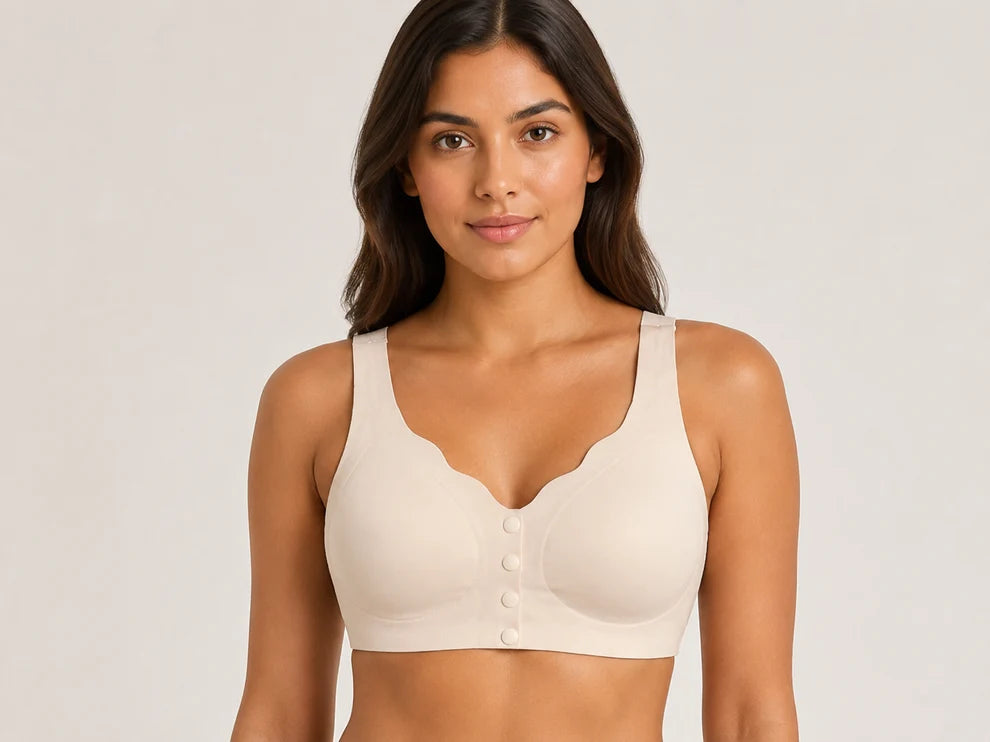 Luxe Seamless Front Open Light Padded Bra – Pink